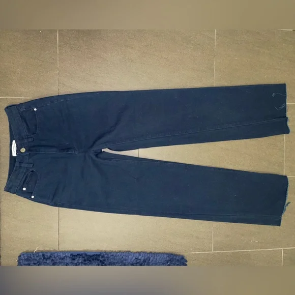 WeWoreWhat High Waist Straight Leg Jeans, Navy, Size 24 - Picture 4 of 6